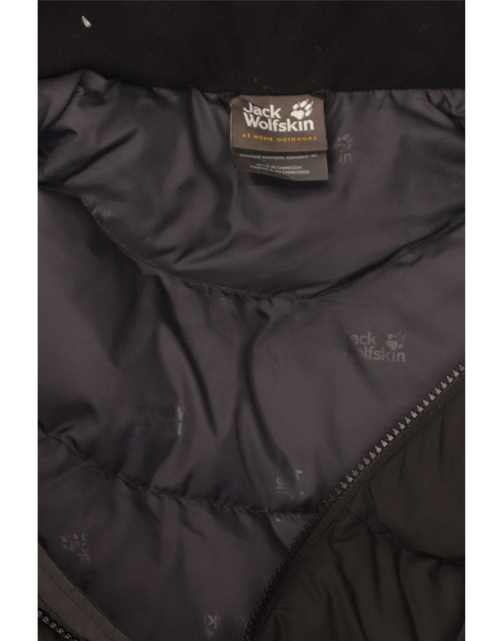 Jack Wolfskin Damen Kapuzenmantel, gepolstert, UK 10/12, mittelschwarz, Polyester