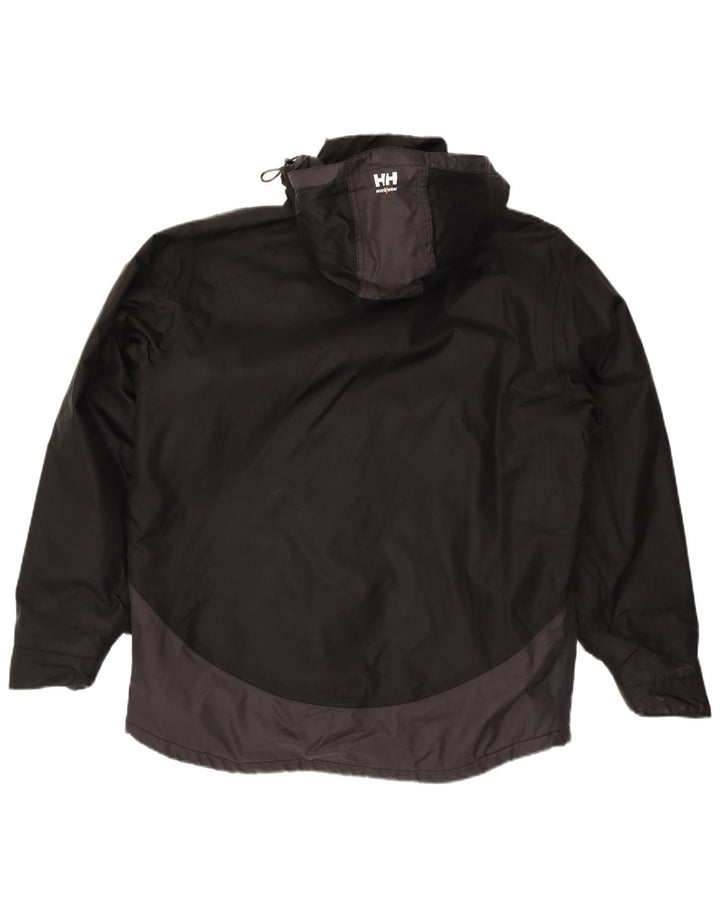 Helly Hansen Herren-Windbreakerjacke mit Kapuze, UK 40, Größe L, Schwarz, Farbblock