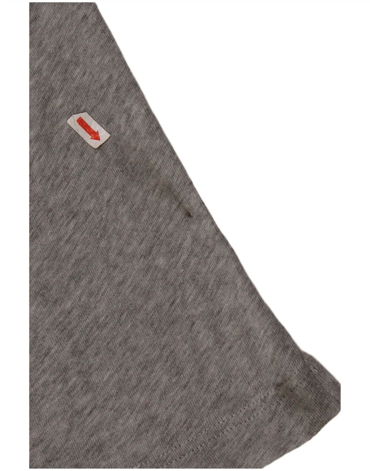 Superdry Herren-Langarm-Poloshirt, große graue Baumwolle