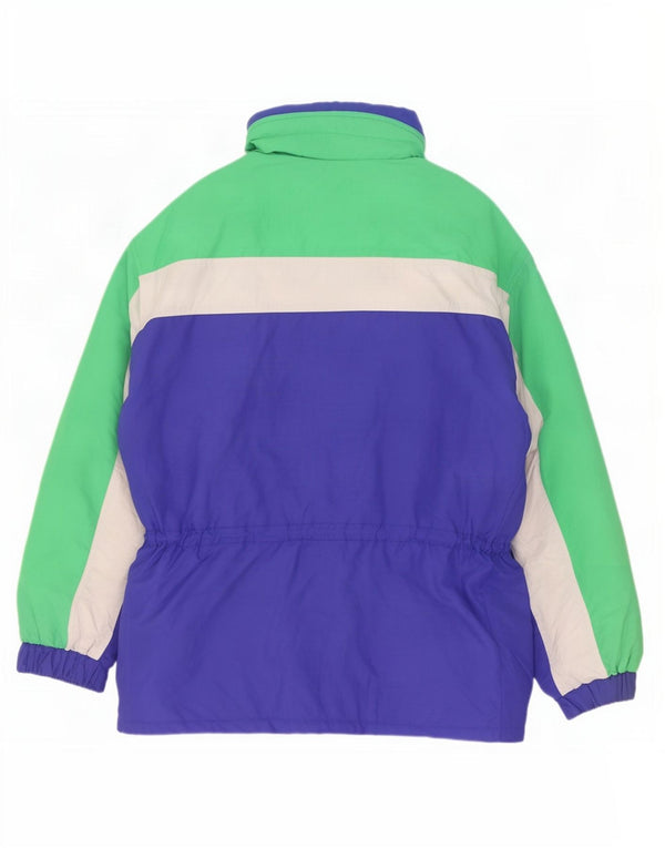 Sergio Tacchini Herren-Skijacke mit Kapuze IT 54 2XL Blaues Colourblock-Polyamid