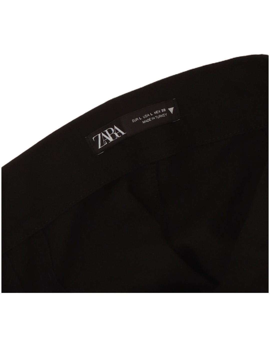 Zara Damen-Hose, normal, gerade, Freizeithose, Größe L, W32, L26, Schwarz