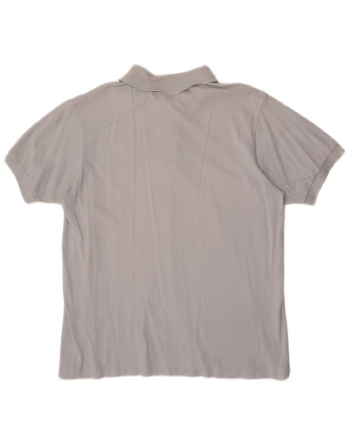 Lacoste Herren-Poloshirt, Größe 5, groß, blaue Baumwolle