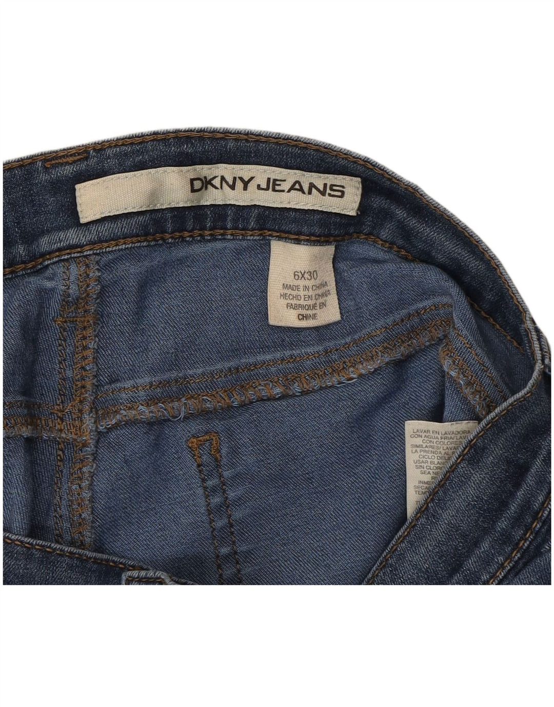 DKNY Womens Slim Jeans US 6 Medium W30 L28 Blue Cotton