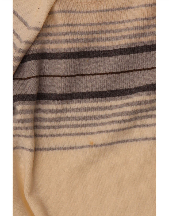 ENERGIE Herren-Pullover mit Rundhalsausschnitt, Mittelbeige gestreift