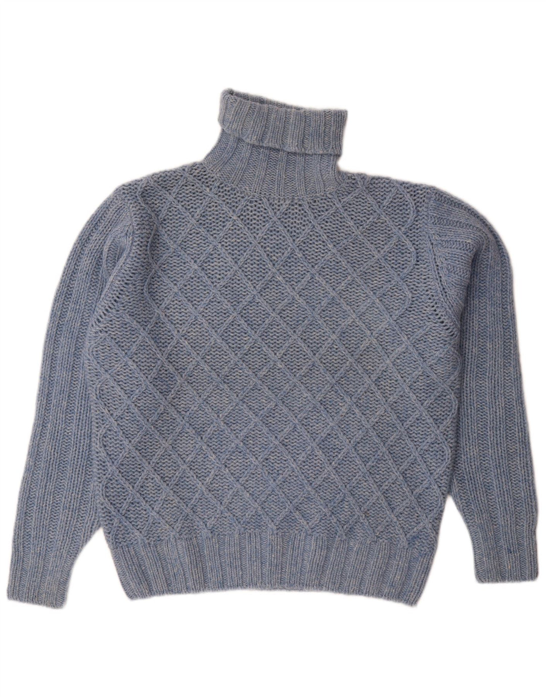 MC Neal Herren-Pullover mit Rollkragen, lockere Passform, mittelblau meliert