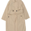 Zara Damen Trenchcoat UK 14 Mittelbeige Baumwolle