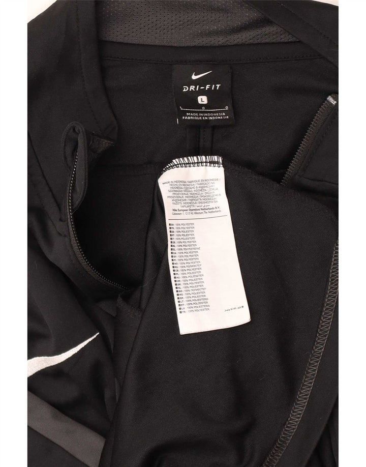Nike Herren-Trainingsanzug-Top-Jacke, groß, schwarz, Polyester, Sport
