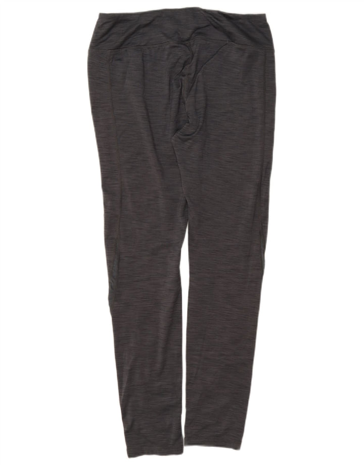 Reebok Damen Leggings UK 12 Mittelgrau geflecktes Polyester