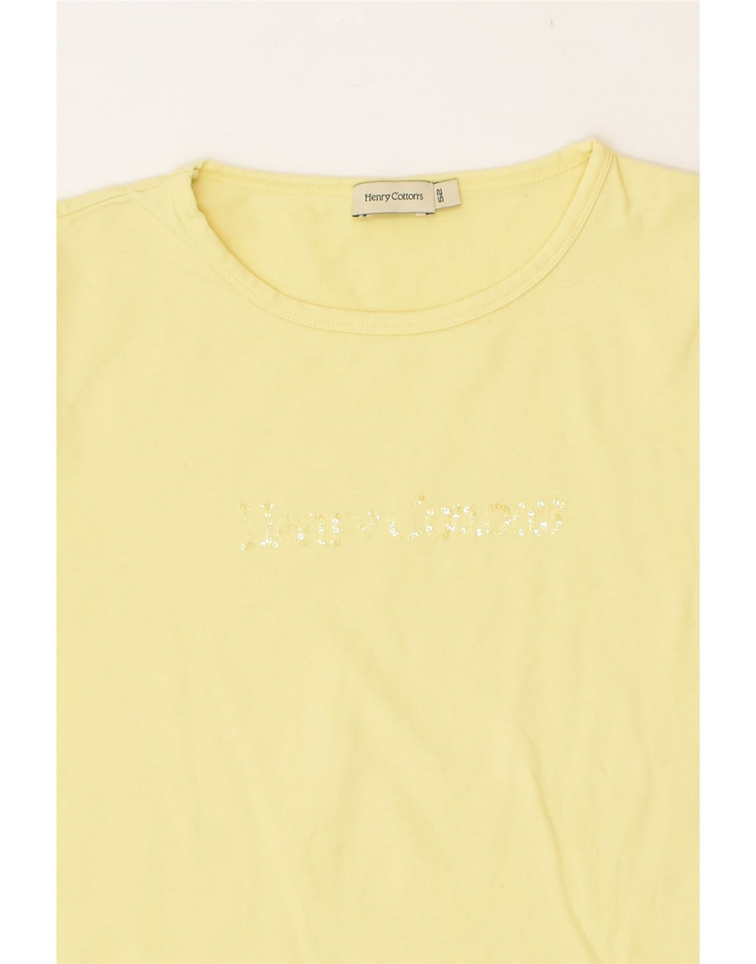 HENRY COTTONS Womens Blouse Top IT 52 2XL Yellow Cotton | Vintage Henry Cottons | Thrift | Second-Hand Henry Cottons | Used Clothing | Messina Hembry 