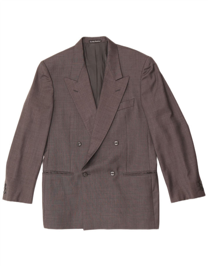 Oreste Boggio Casero Herren Zweireiher Blazer Jacke UK 38 Mittelgrau