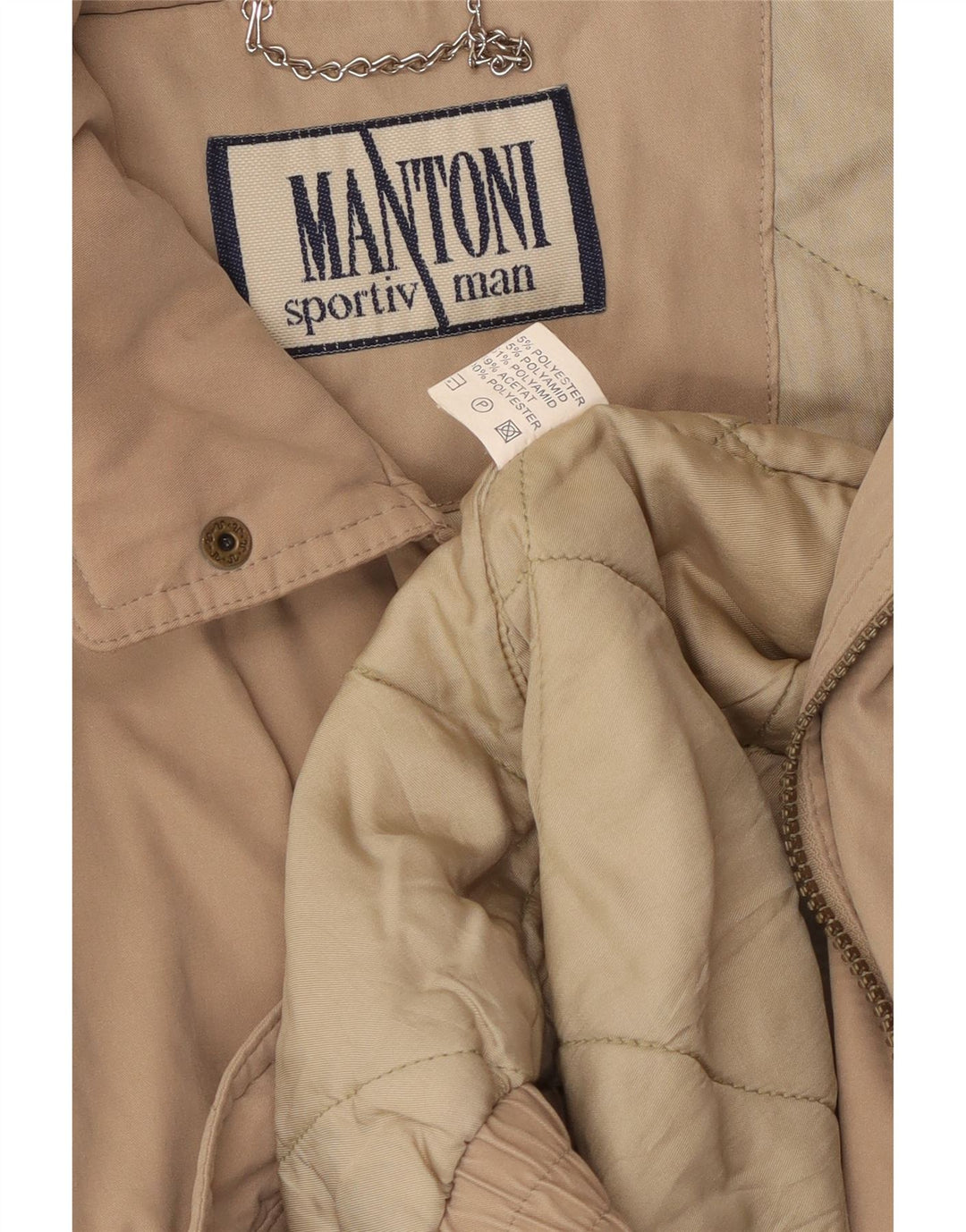 MANTONI Herren Bomberjacke UK 42 XL Beige Polyester