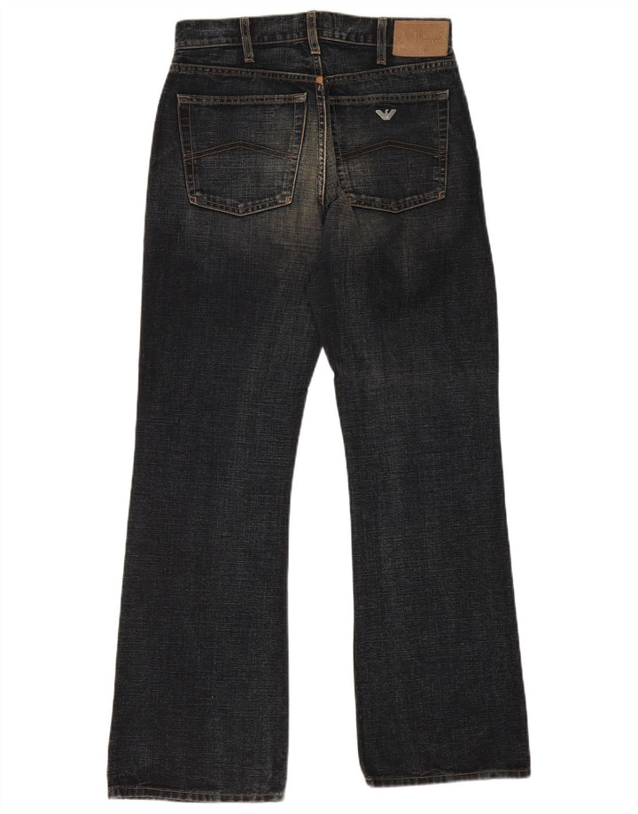 Armani Herren Bootcut Jeans W31 L31 Marineblaue Baumwolle