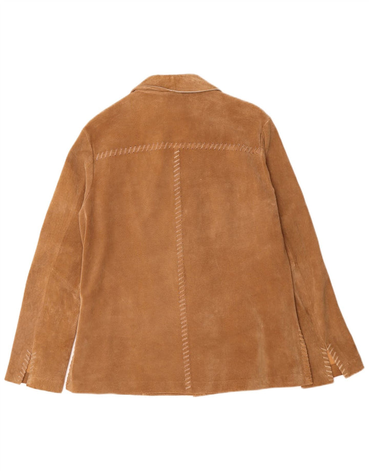 TCM Damen Wildlederjacke UK 16/18 Large Beige Leder