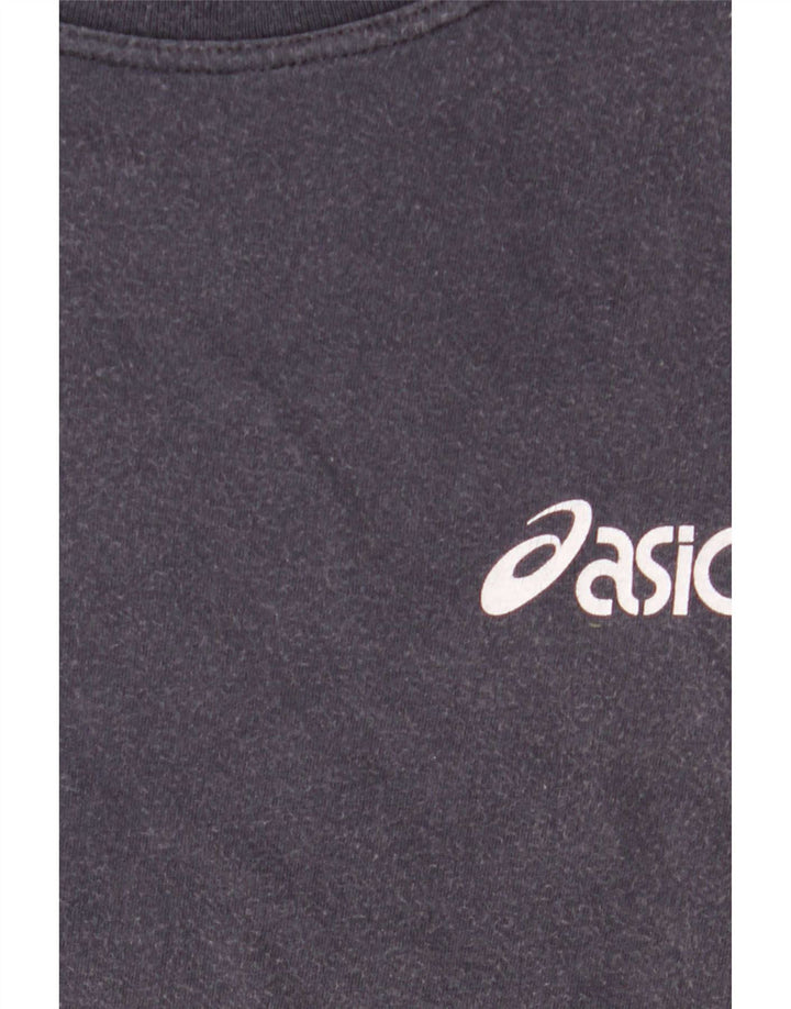 Asics Herren Grafik-T-Shirt-Oberteil aus Baumwolle in mittlerem Marineblau