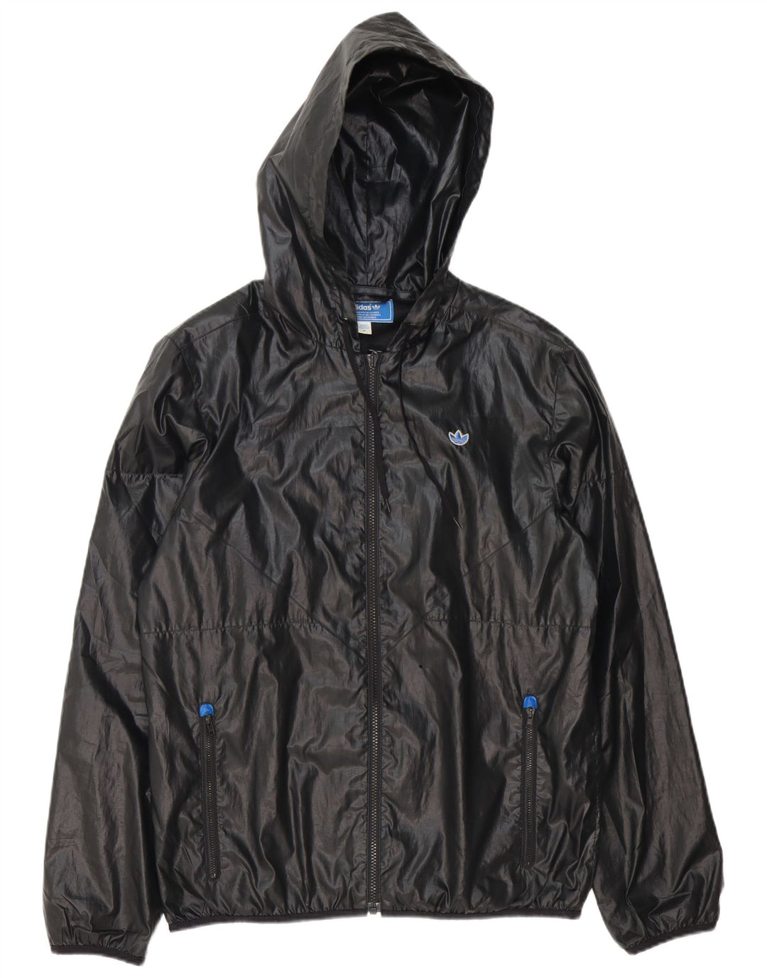Adidas Herren-Regenjacke mit Kapuze, UK 38, mittelschwarz, Polyester