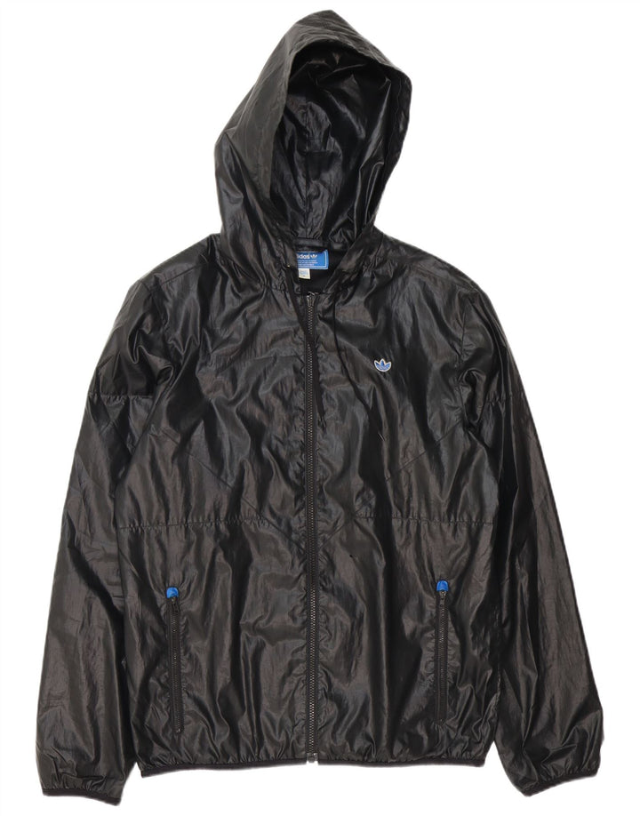 Adidas Herren-Regenjacke mit Kapuze, UK 38, mittelschwarz, Polyester
