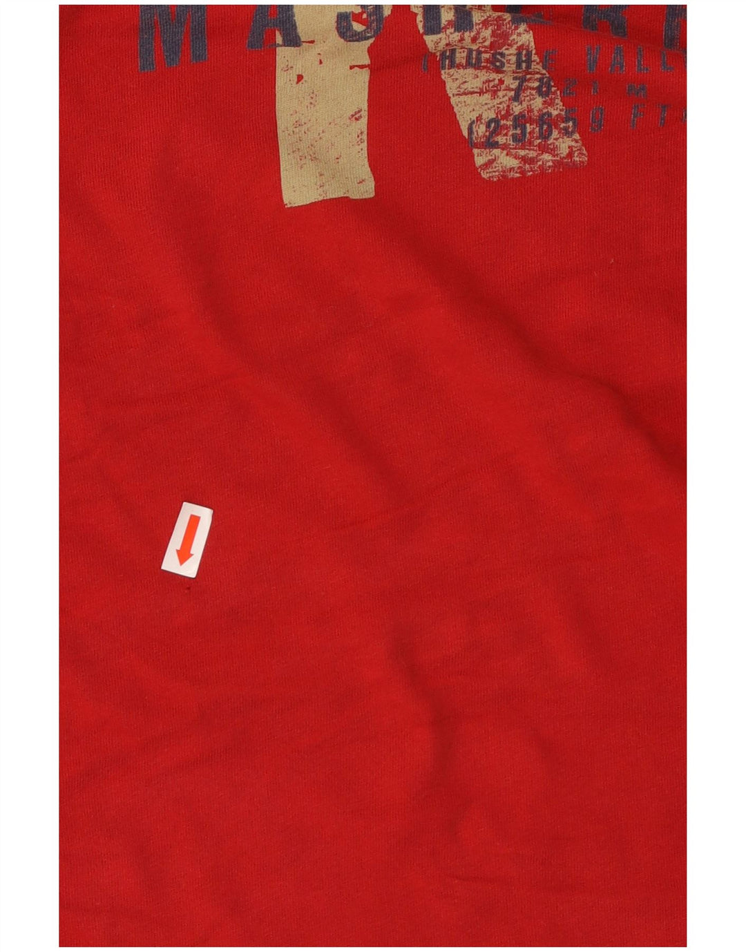 EDDIE BAUER Herren-T-Shirt mit Grafik, Größe L, aus roter Baumwolle