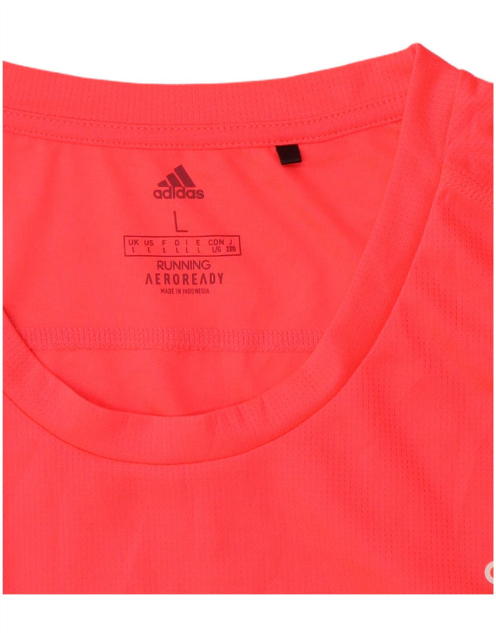 Adidas Herren Aeroready Graphic T-Shirt Top Large Rosa Polyester