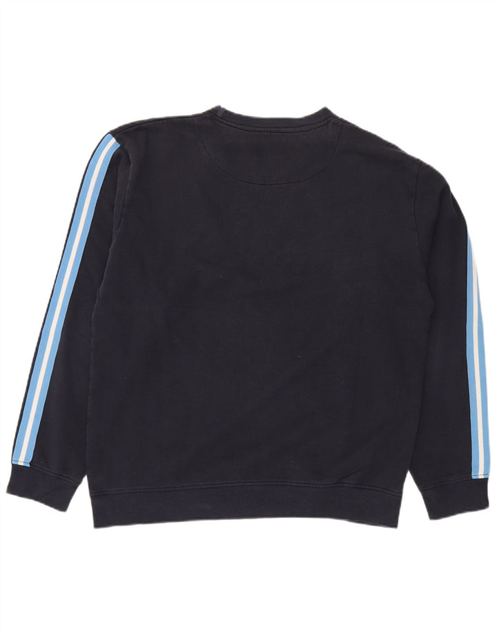 Sergio Tacchini Herren-Sweatshirt mit Grafik, groß, Marineblau, Farbblock