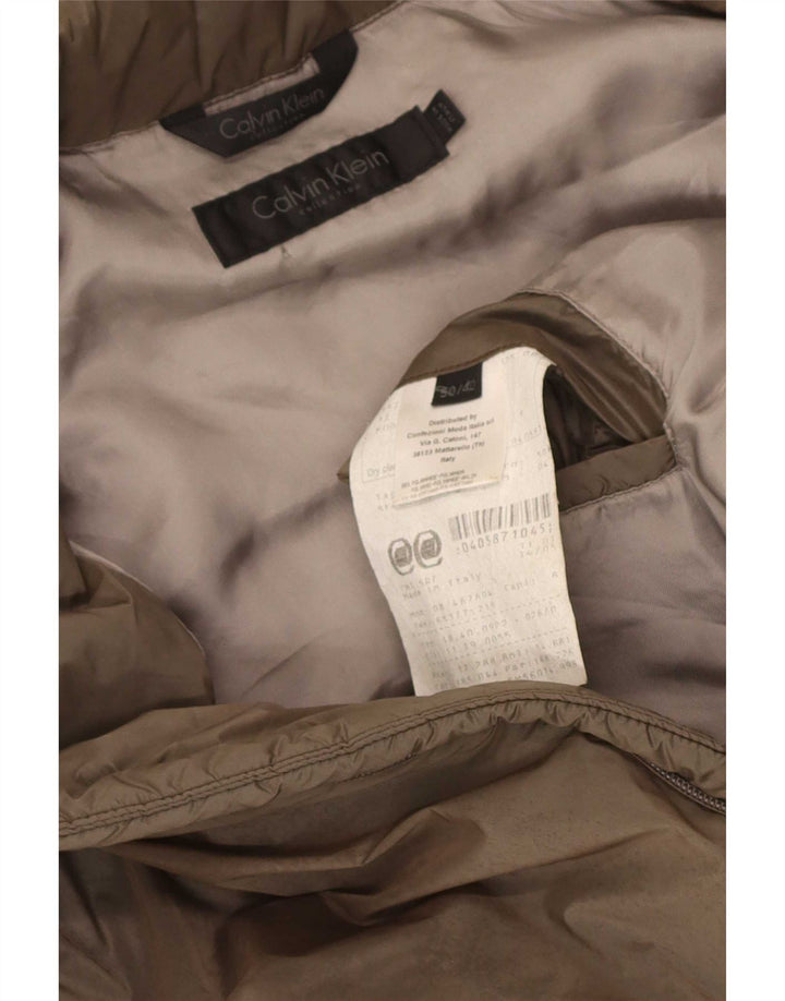 Calvin Klein Herren Wattierte Jacke IT 50 Large Khaki Polyamid