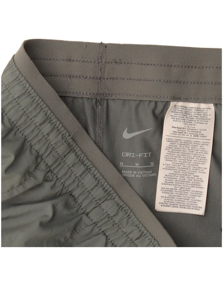 Nike Damen Dri Fit Sport Shorts UK 14 Mittelgraues Polyester