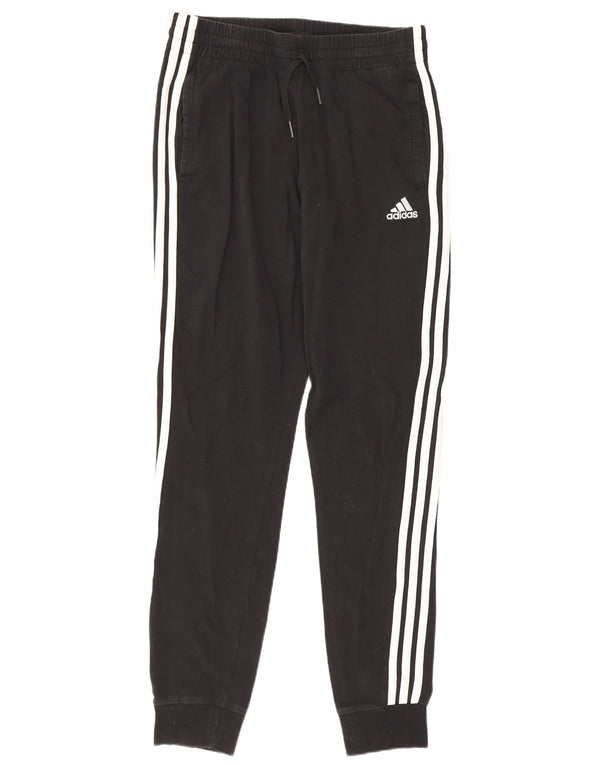 Adidas Damen Trainingshose Jogger UK 8/10 Small Black Cotton Sports