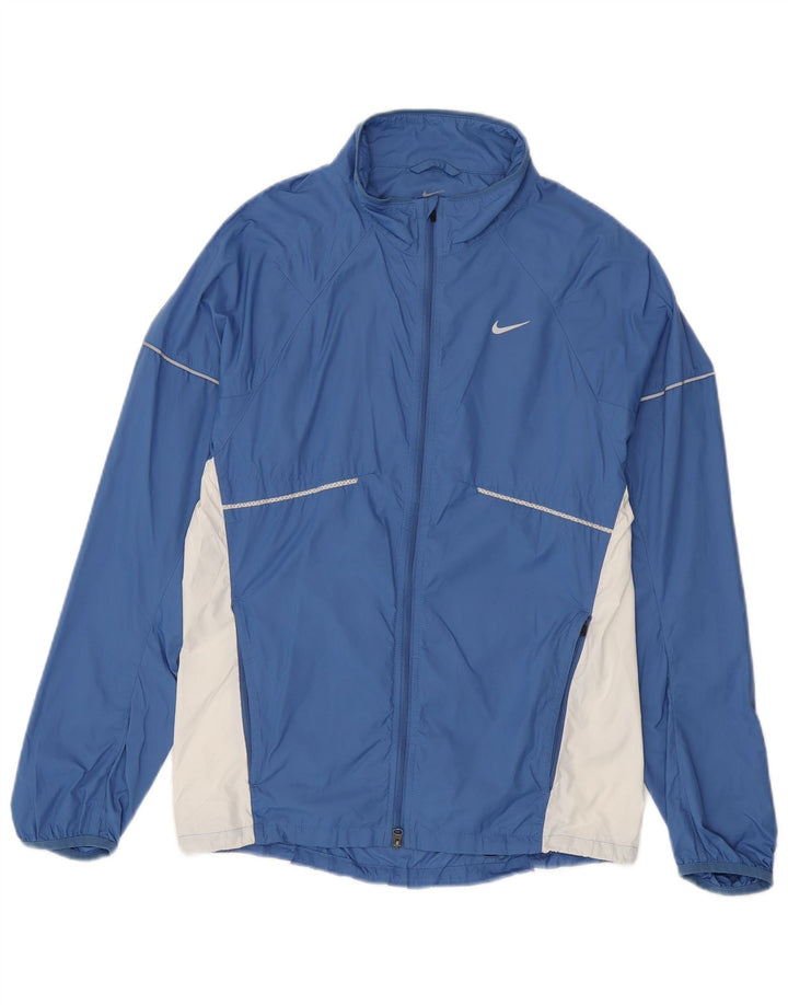 Nike Herren-Trainingsanzug-Oberteiljacke, kleines blaues Colourblock-Nylon