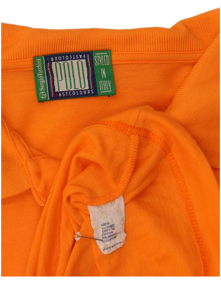 Sergio Tacchini Herren Poloshirt XL Orange Baumwolle