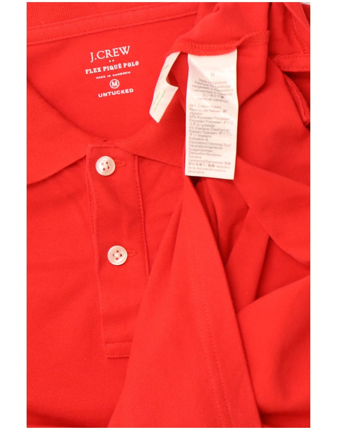 J. CREW Herren-Poloshirt aus mittelroter Baumwolle