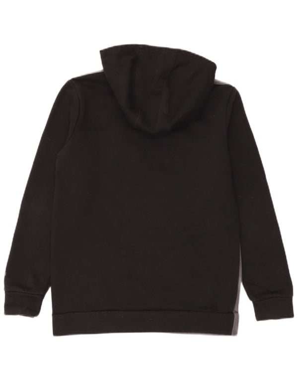 Adidas Kapuzenpullover mit Grafik für Jungen, 11–12 Jahre, schwarze Farbblock-Baumwolle