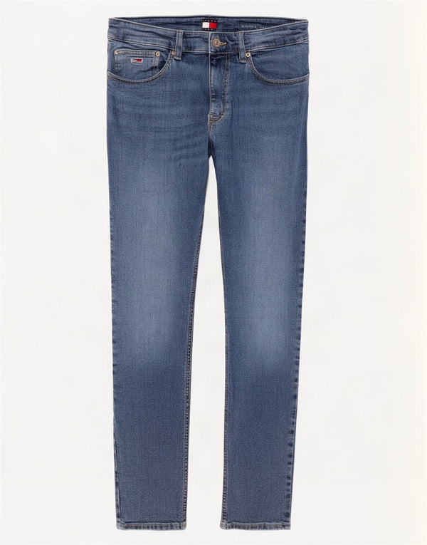 Tommy Hilfiger Herren Austin Slim Tapered Jeans W33 L34 Blaue Baumwolle