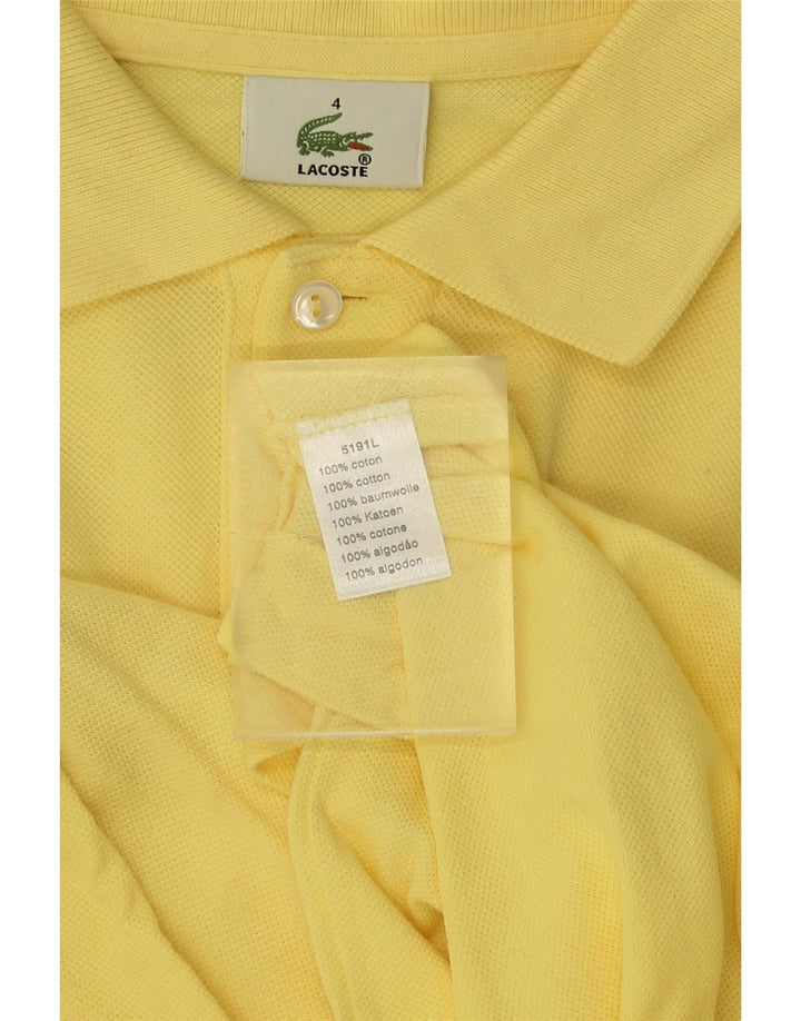 LACOSTE Mens Polo Shirt Size 4 Medium Yellow Cotton Vintage Lacoste and Second-Hand Lacoste from Messina Hembry 
