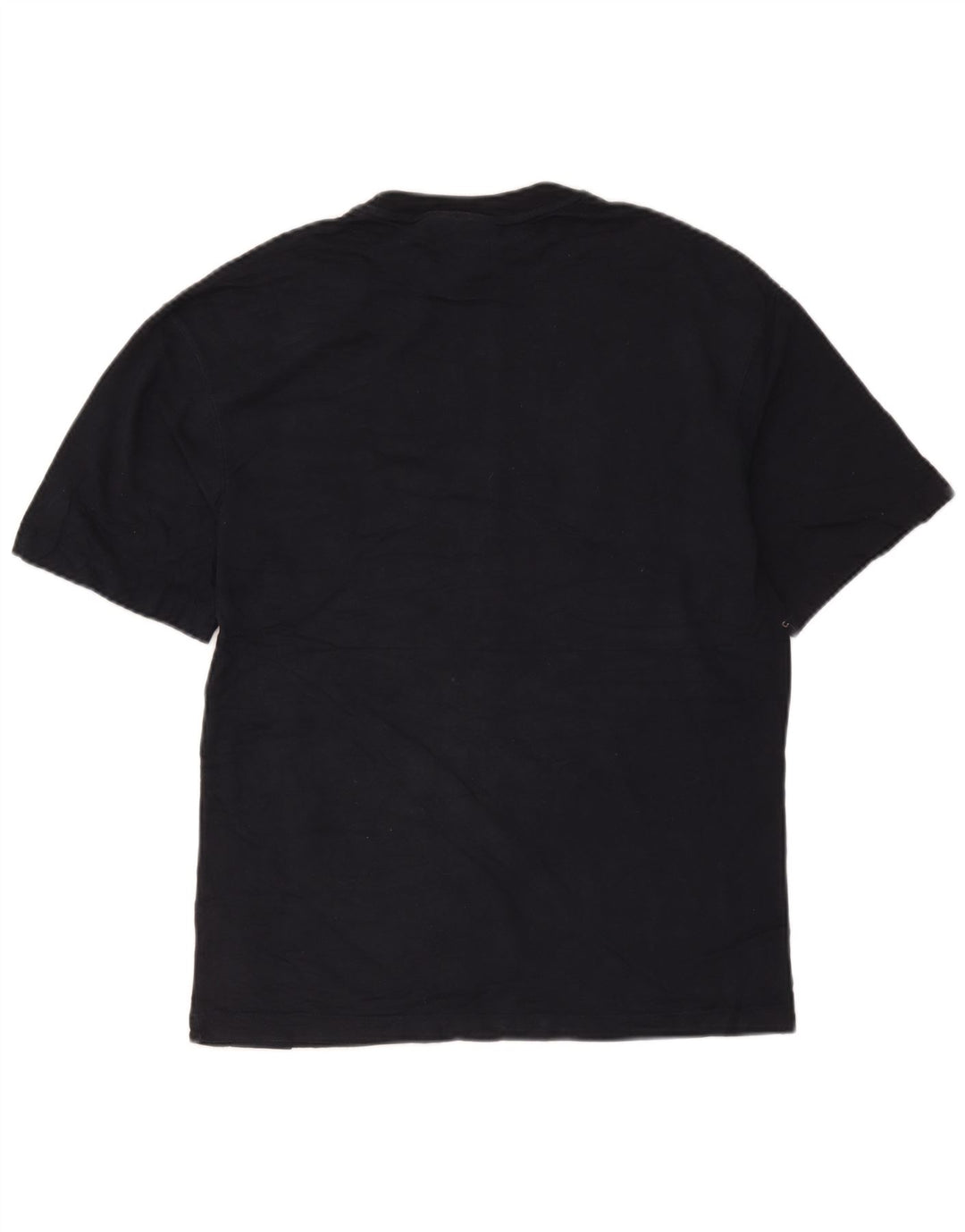 Zara Herren-T-Shirt mit Grafik, Größe S, marineblaue Baumwolle