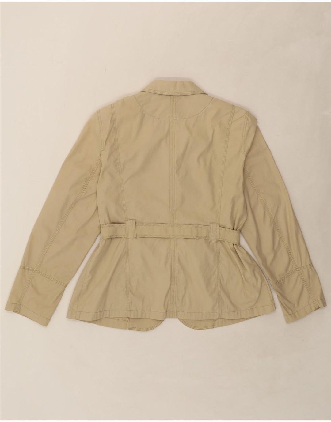 STEILMANN  Womens 3 Button Blazer Jacket UK 16 Large Beige Cotton Vintage Steilmann and Second-Hand Steilmann from Messina Hembry 