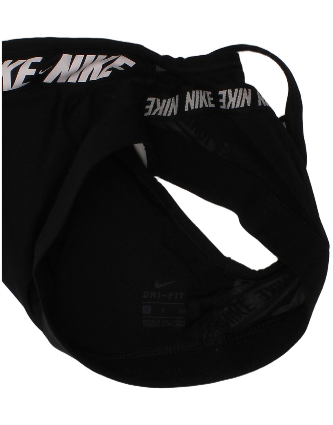 Nike Damen gepolstertes Sport-BH-Oberteil, Größe S, Schwarz, Polyester, Sport