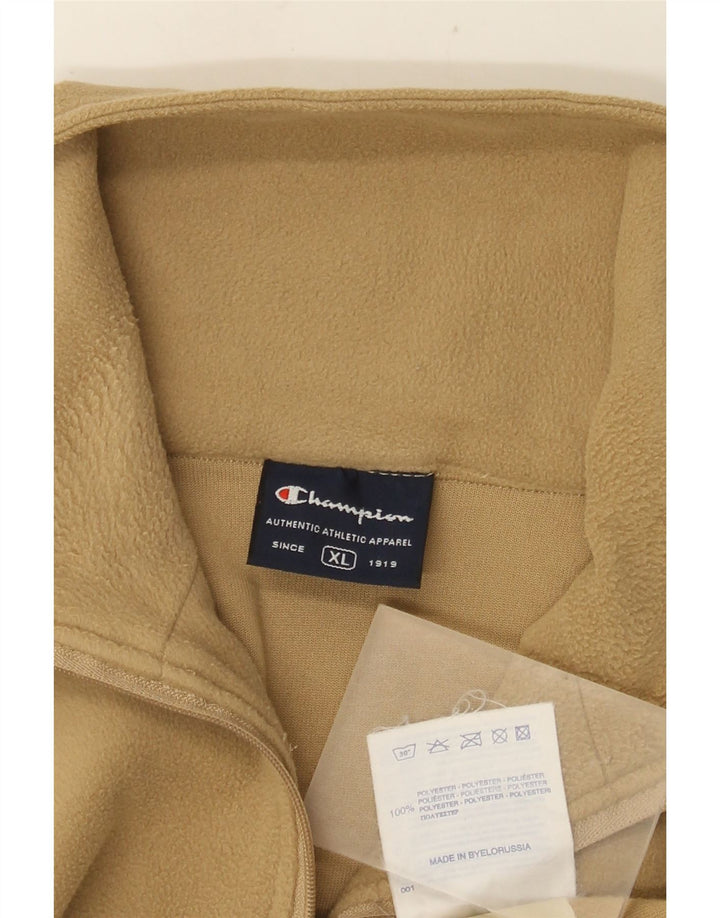 Champion Herren-Fleecepullover mit Reißverschluss, XL, Beige, Polyester
