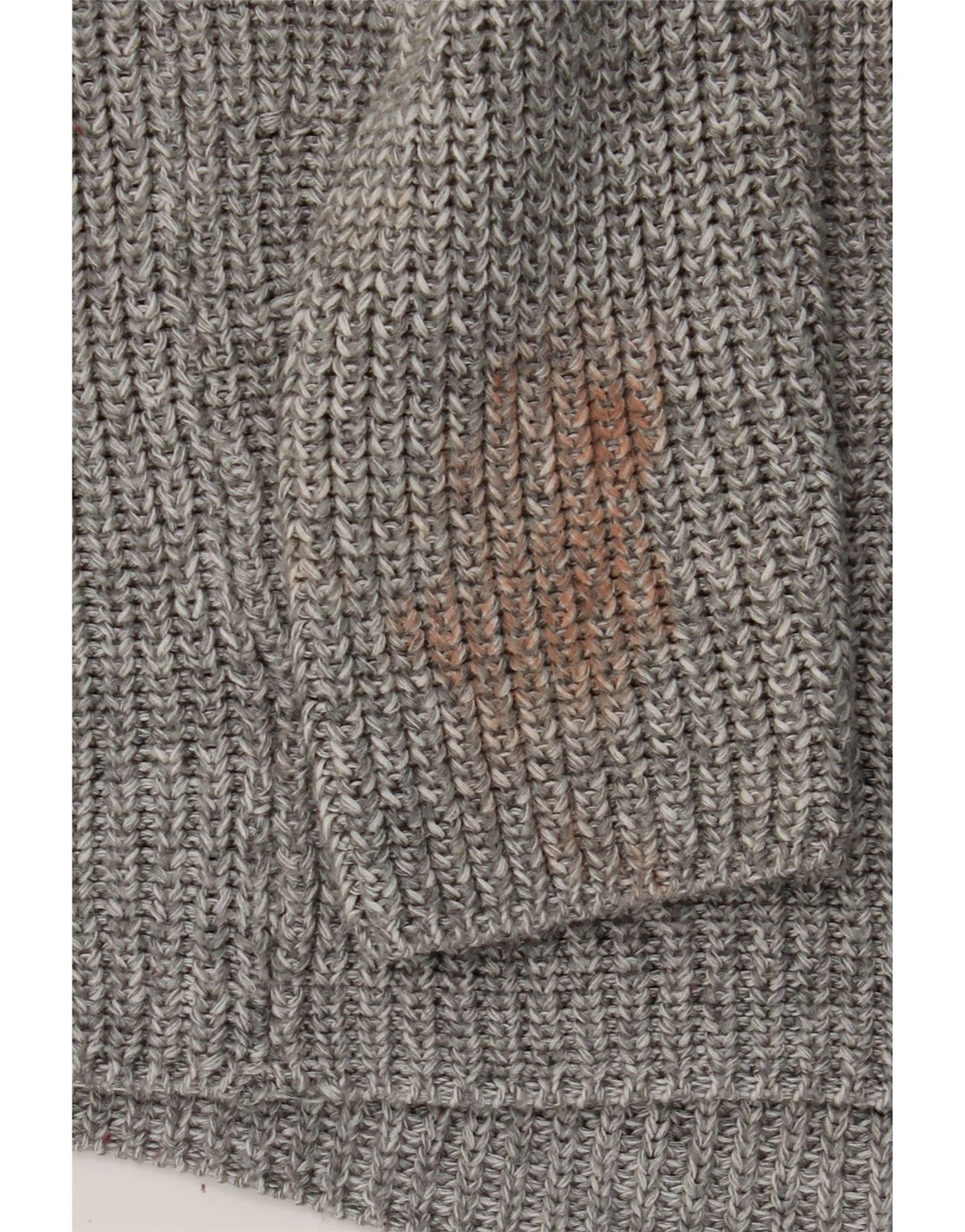 SUPERDRY Womens Oversized V-Neck Jumper Sweater UK 12 Medium Grey Acrylic Vintage Superdry and Second-Hand Superdry from Messina Hembry 