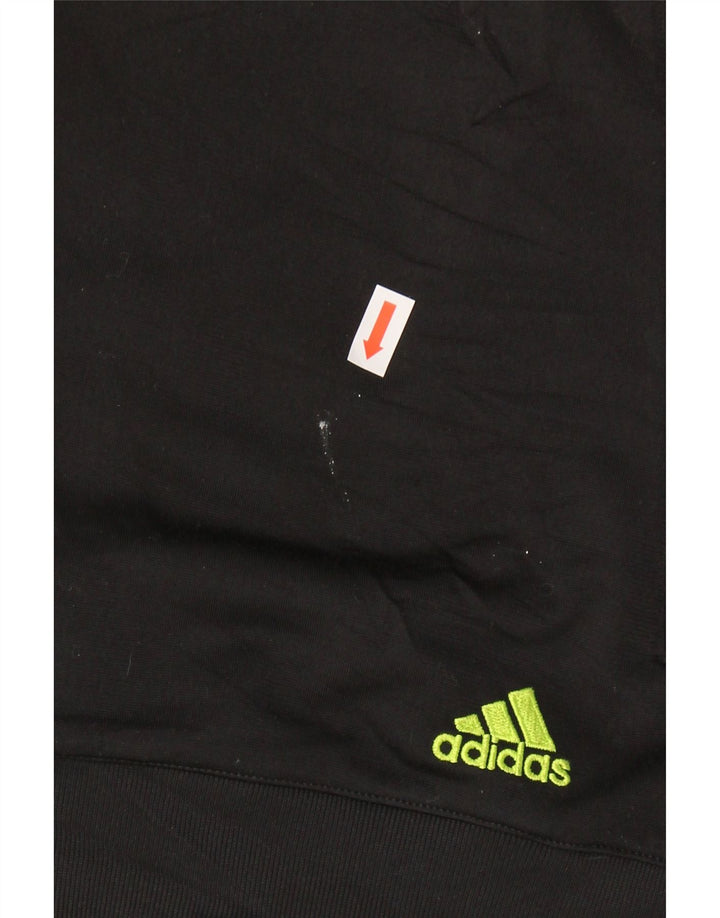 ADIDAS Boys Tracksuit Top Jacket 13-14 Years Black Colourblock Polyester Vintage Adidas and Second-Hand Adidas from Messina Hembry 