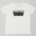 LEVI'S Womens San Francisco Graphic T-Shirt Top UK 14 Medium White Vintage Levi's and Second-Hand Levi's from Messina Hembry 