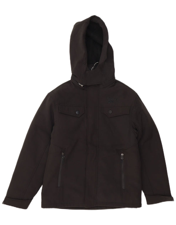 REEBOK Windjacke mit Kapuze für Jungen, 10–11 Jahre, schwarzes Polyester