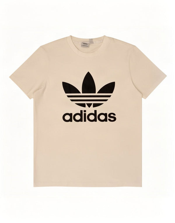 Adidas Damen Grafik T-Shirt Top UK 10 Small Weiße Baumwolle