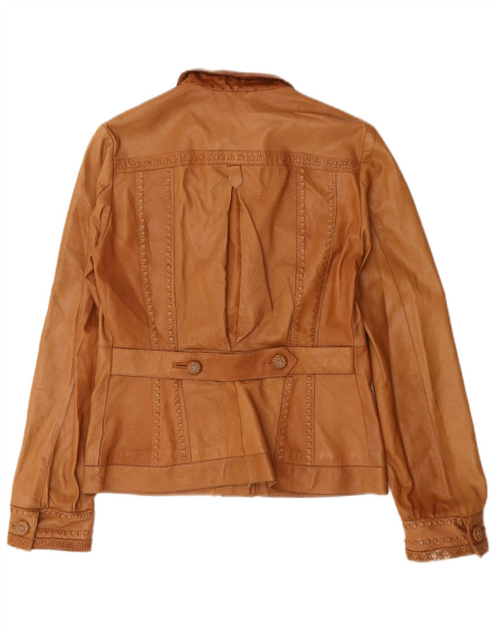Vintage Damen Lederjacke IT 44 Mittelbraunes Leder