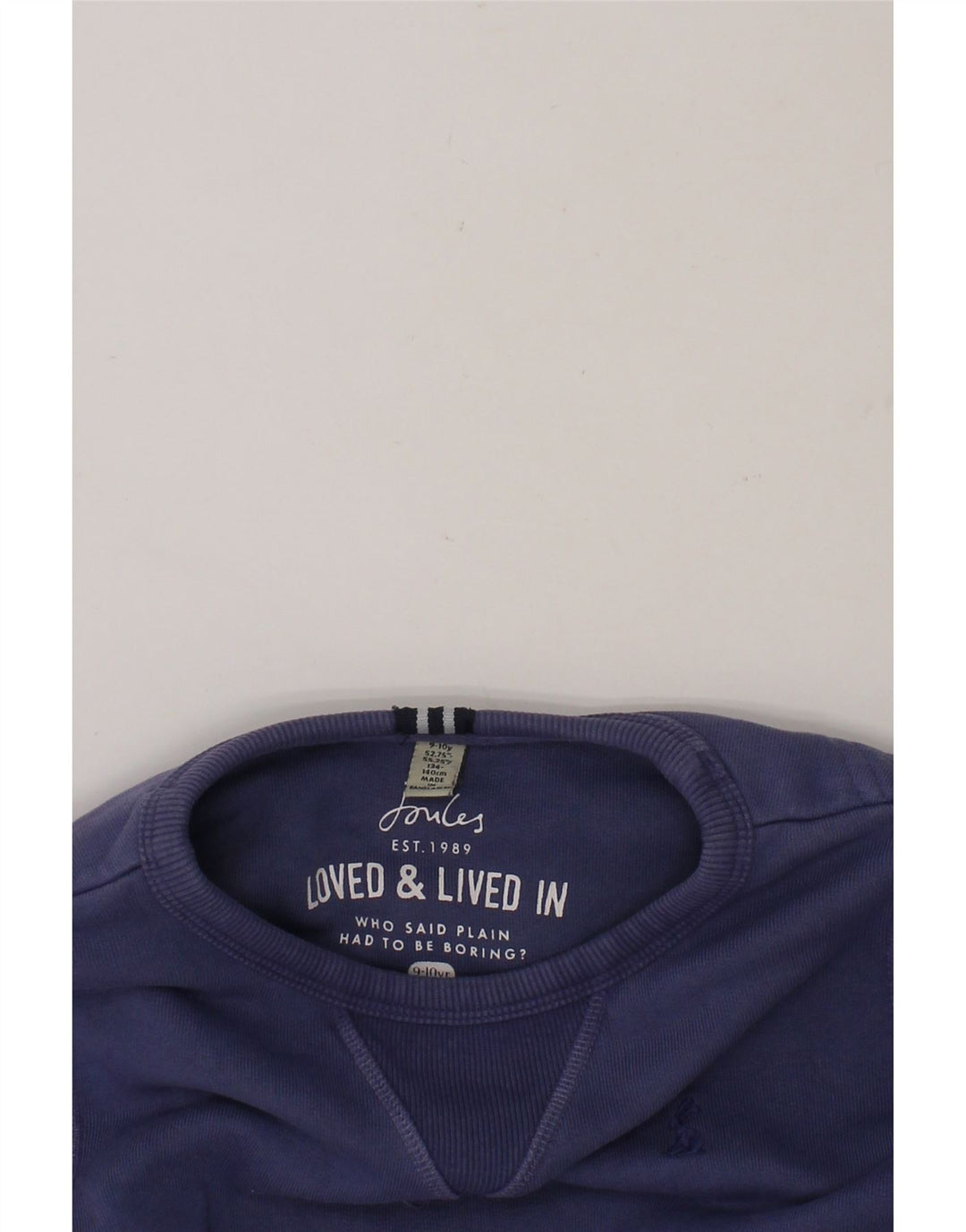 JOULES Boys Sweatshirt Jumper 9-10 Years Purple Vintage Joules and Second-Hand Joules from Messina Hembry 