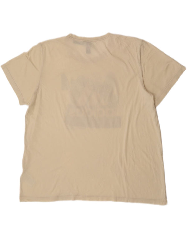 Adidas Herren Grafik T-Shirt Top 2XL Off White Baumwolle