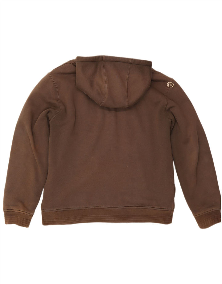 ANIMAL Herren-Kapuzenpullover mit grafischem Reißverschluss, groß, braune Baumwolle