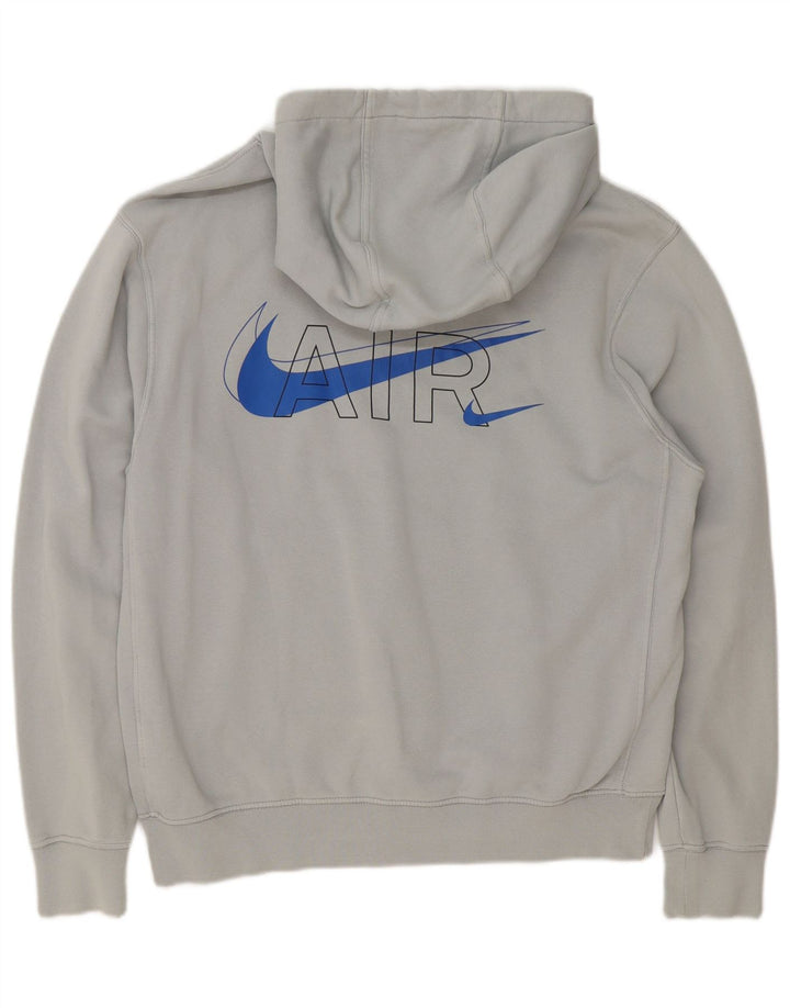 Nike Herren-Kapuzenpullover mit Grafik, groß, graue Baumwolle