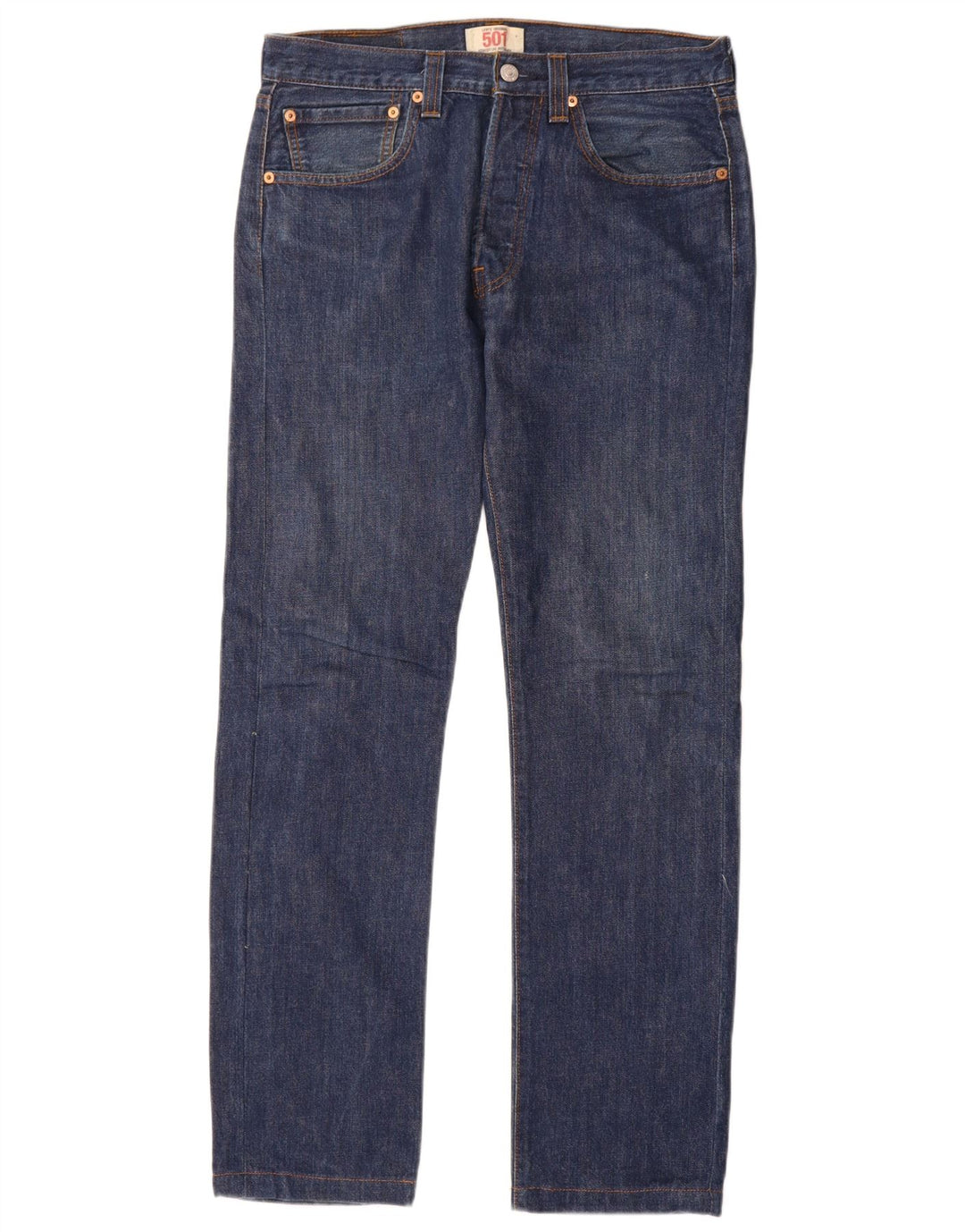 Levi's Herren 501 Straight Jeans W31 L34 Marineblaue Baumwolle