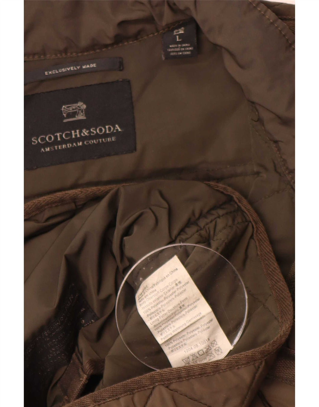 Scotch & Soda Herren Steppjacke UK 40 Large Khaki Polyester