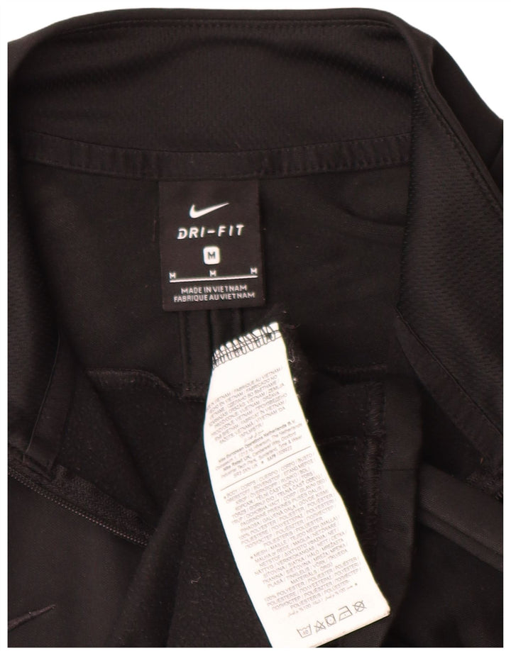 Nike Herren Dri Fit Zip Neck Sweatshirt Pullover Medium Schwarz Polyester