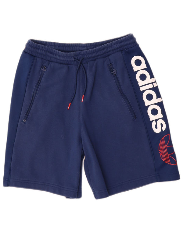 Adidas Herren Graphic Sport Shorts Small Marineblau Baumwolle